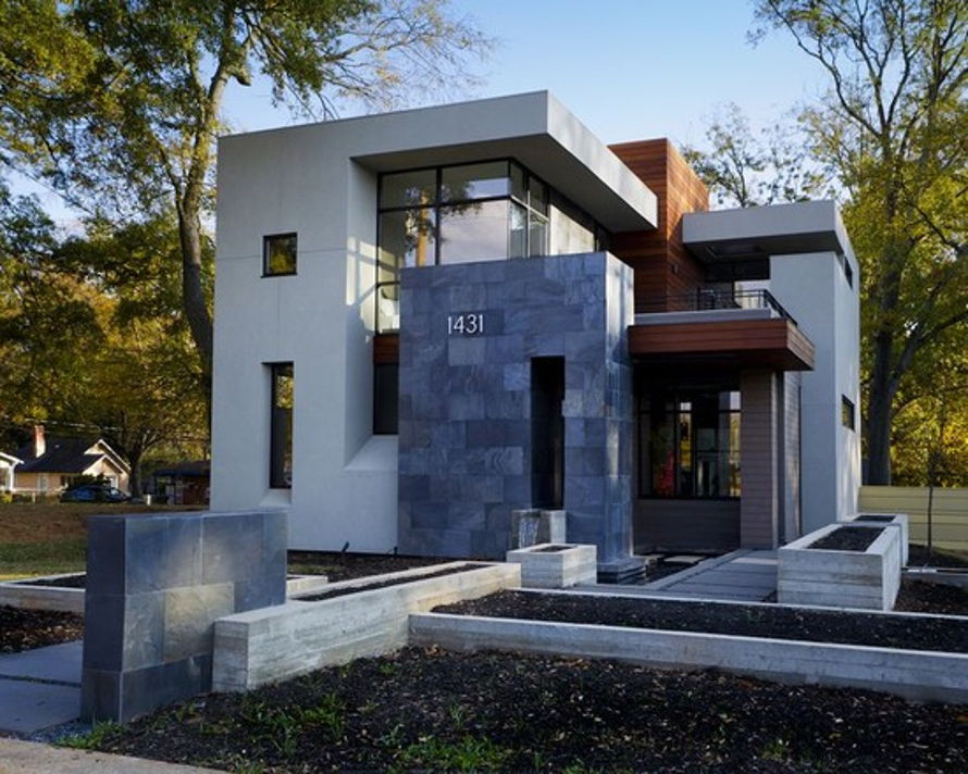 Fachadas de casas modernas: anteriormente la piedra, ladrillo y ...