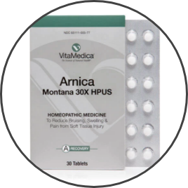 Package of arnica tablets