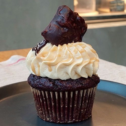 Snickers Chocolate & Caramel Nougat Cupcake (Gluten Free | Vegan) - 1 Piece