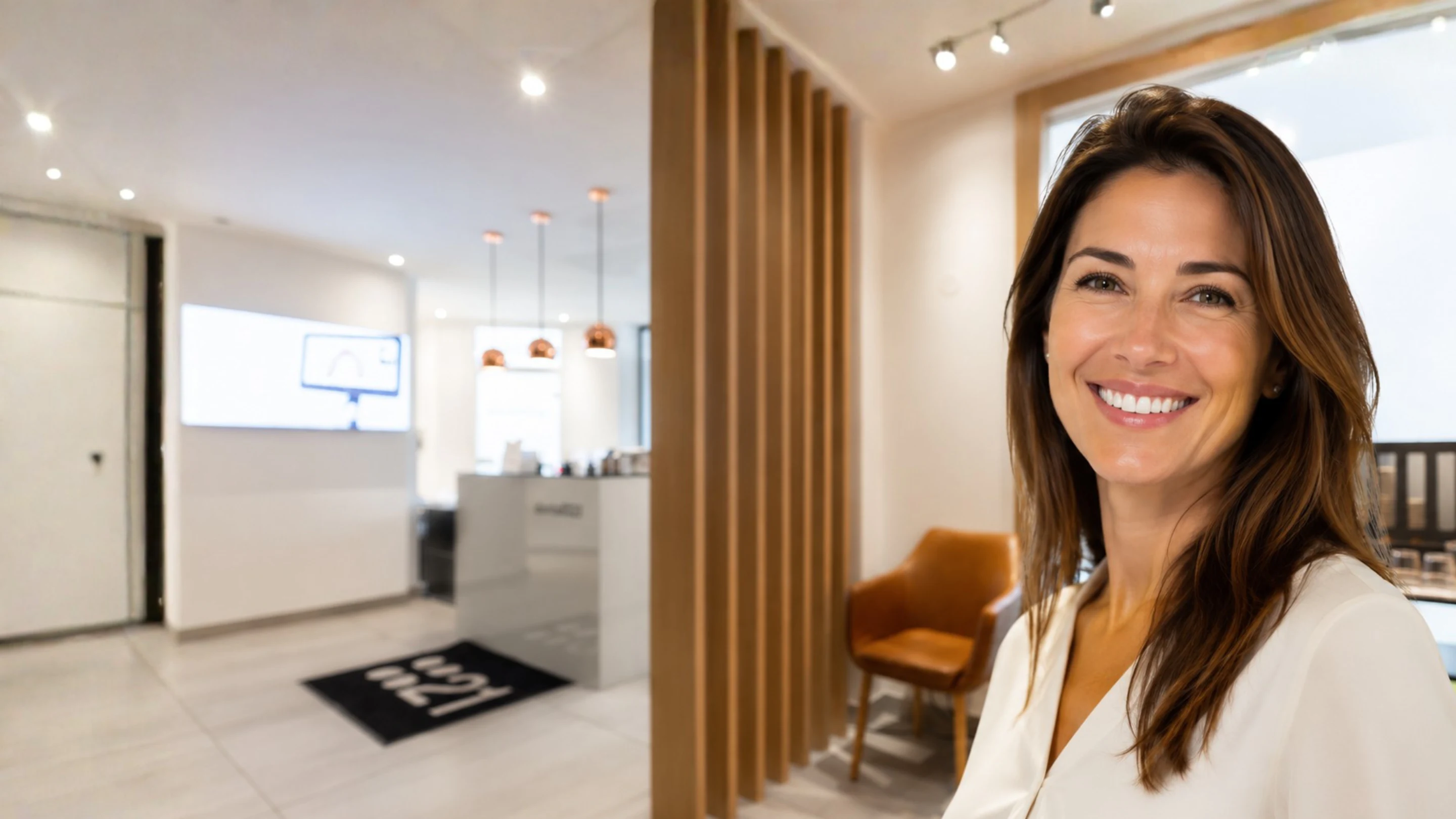 happy woman smiling