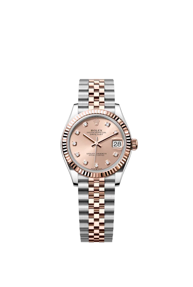 Pink Dial Diamond Numerals Jubilee Bracelet Box and Papers 2024