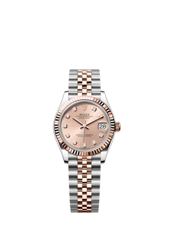 Rolex Datejust Pink Dial Diamond Numerals Jubilee Bracelet