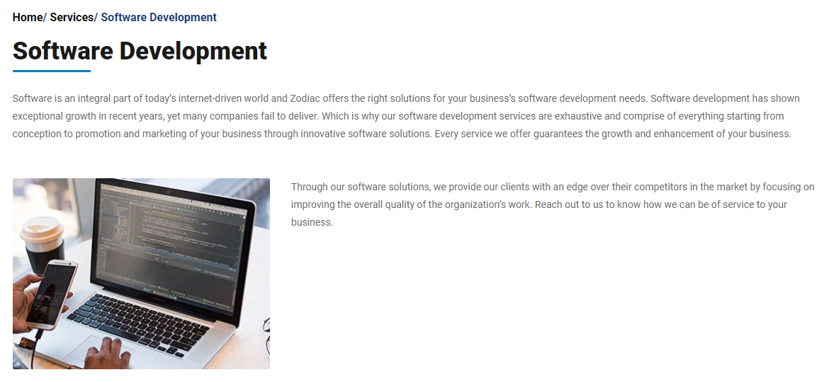 Zodiac Solutions product / service