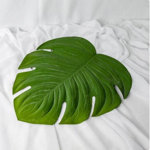 Monstera Placemat (6 Pack) - Realistic Artificial Flowers and Greenery