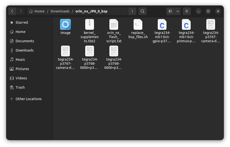 Jetson BSP files downloaded from GitHub