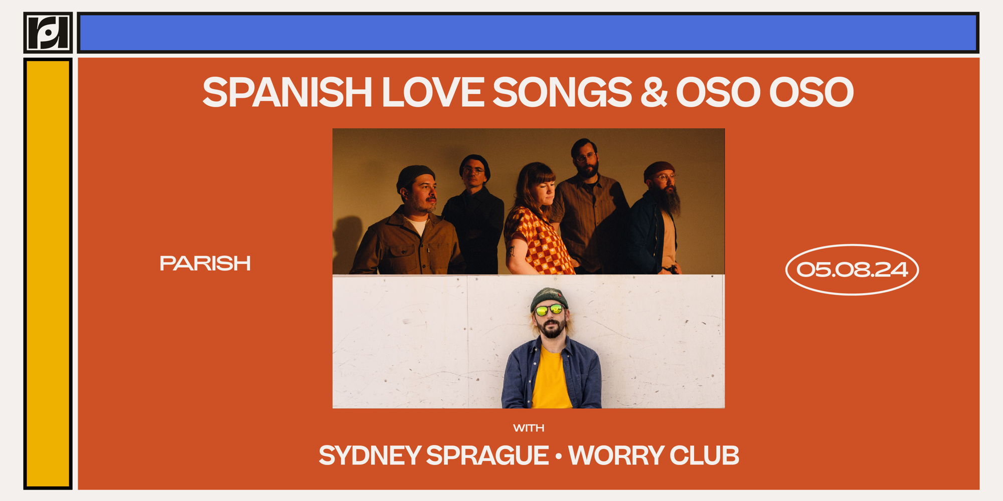 Resound Presents: Spanish Love Songs & Oso Oso w/ Sydney Sprague and Worry Club at Parish on 5/8 promotional image