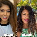 Image of wavy hair women on beach