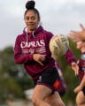 The EV2 Sportswear Champion Hoodie seen on a Central Queensland Capras Player at training. 
