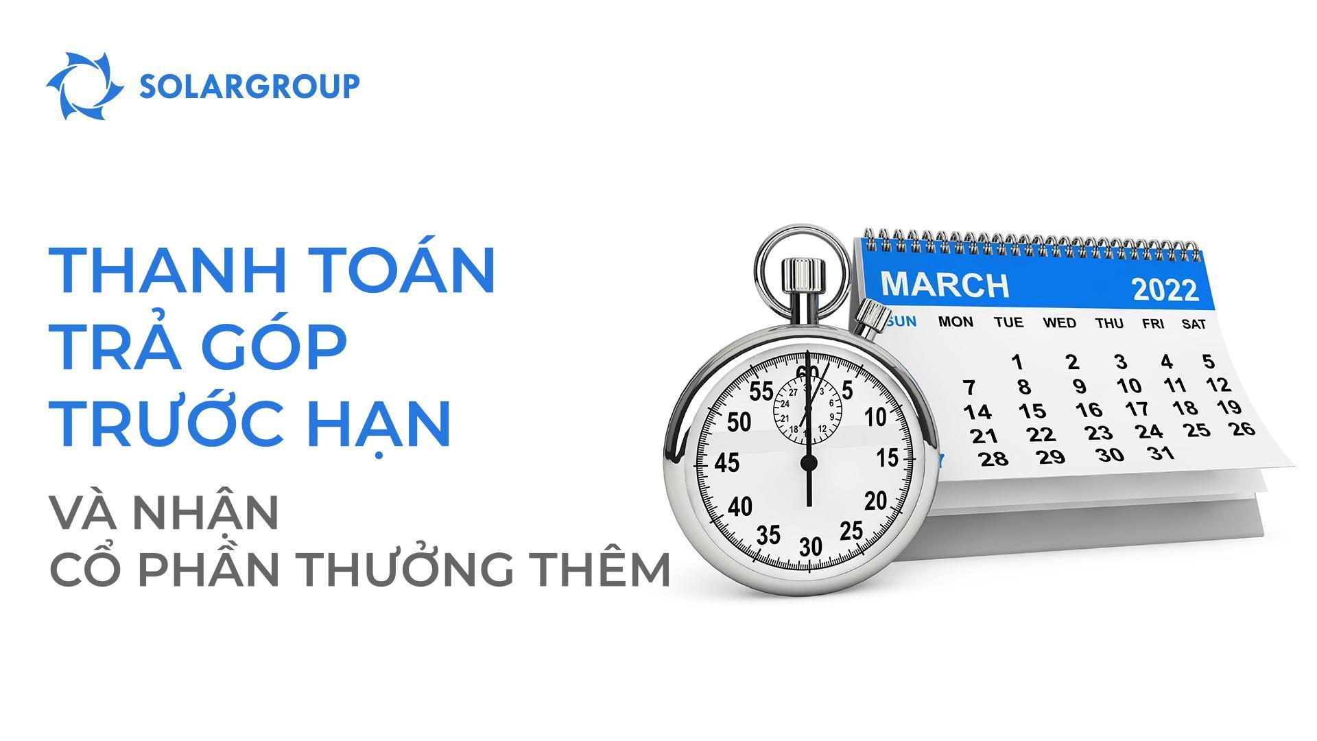 Trả góp trước thời hạn và nhận cổ phần thưởng