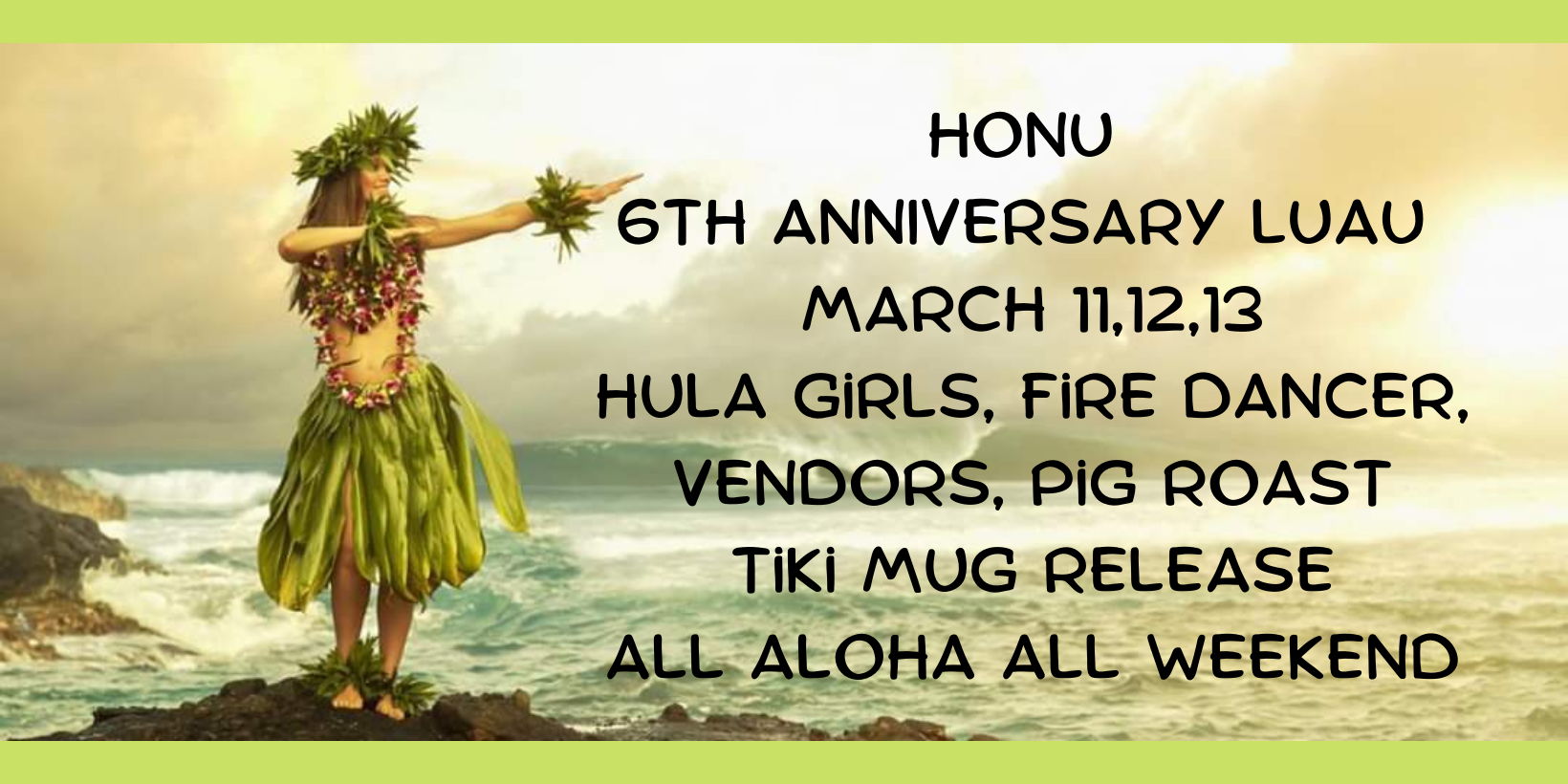 Honu 6th Anniversary Luau promotional image