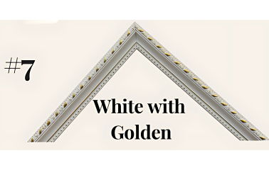 White with golden frame option