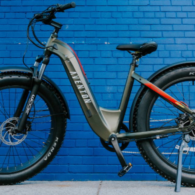 Close up of MTB electric bike wheel