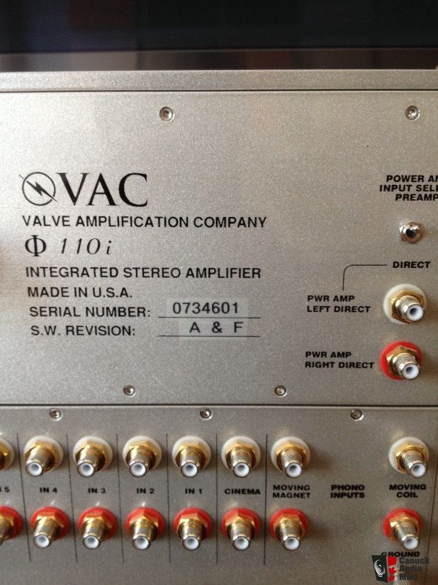 Valve Amplification Company (VAC)  Phi Beta 110i Integr... 6