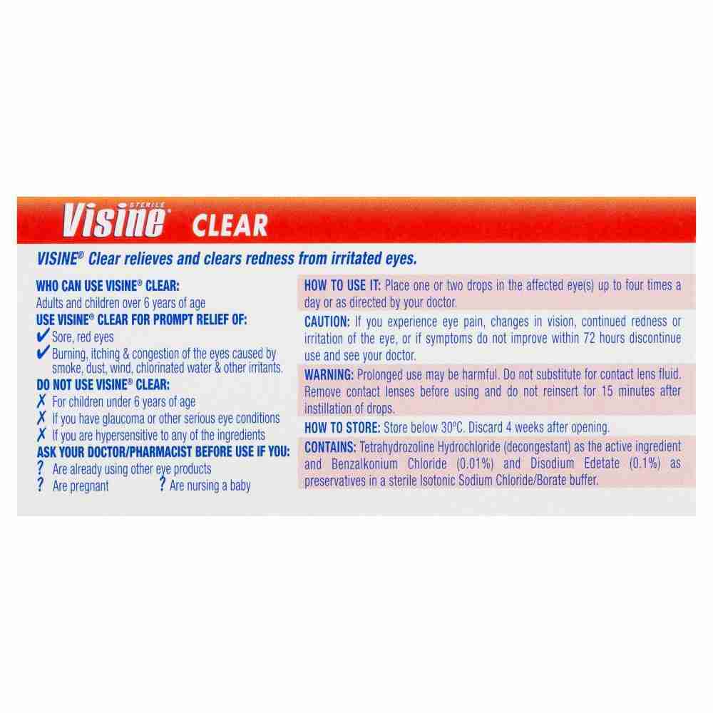 Visine Clear Eye Drops 15Ml - Image 2