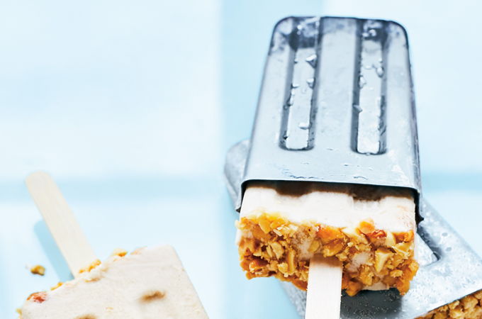 Banana Caramel Popsicles