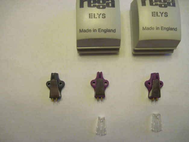 Rega Elys cartridges (a pair of purple ones) plus a bon...