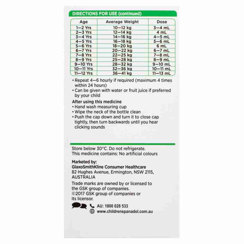 Panadol Children 5-12 Years Colourfree Suspension, Orange Flavour, 200Ml - Image 3