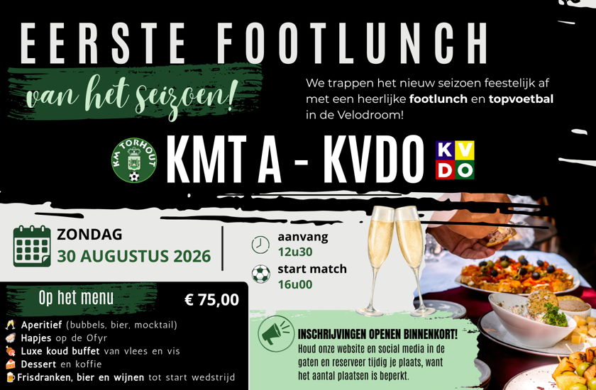 Schuif aan op de eerste Footlunch van het seizoen!