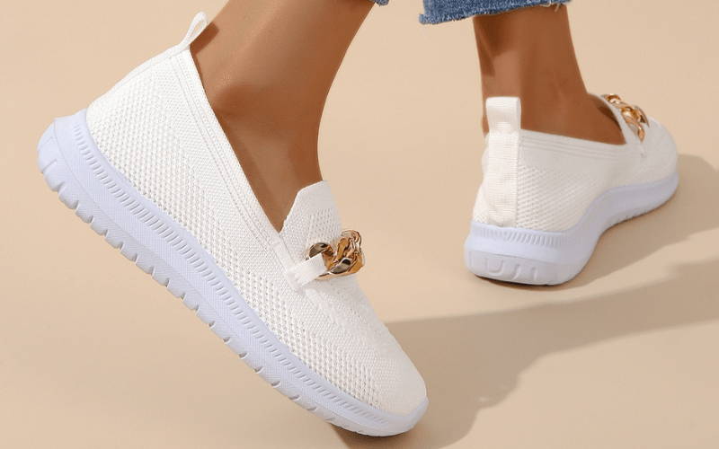 chaussure pour travailler debout, baskets confortables femme, chaussure d'intérieur, chaussures antidérapantes, chaussures sans lacets femme