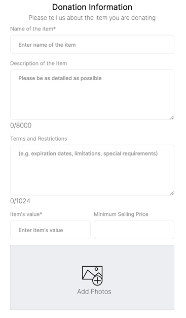 item donor info 2