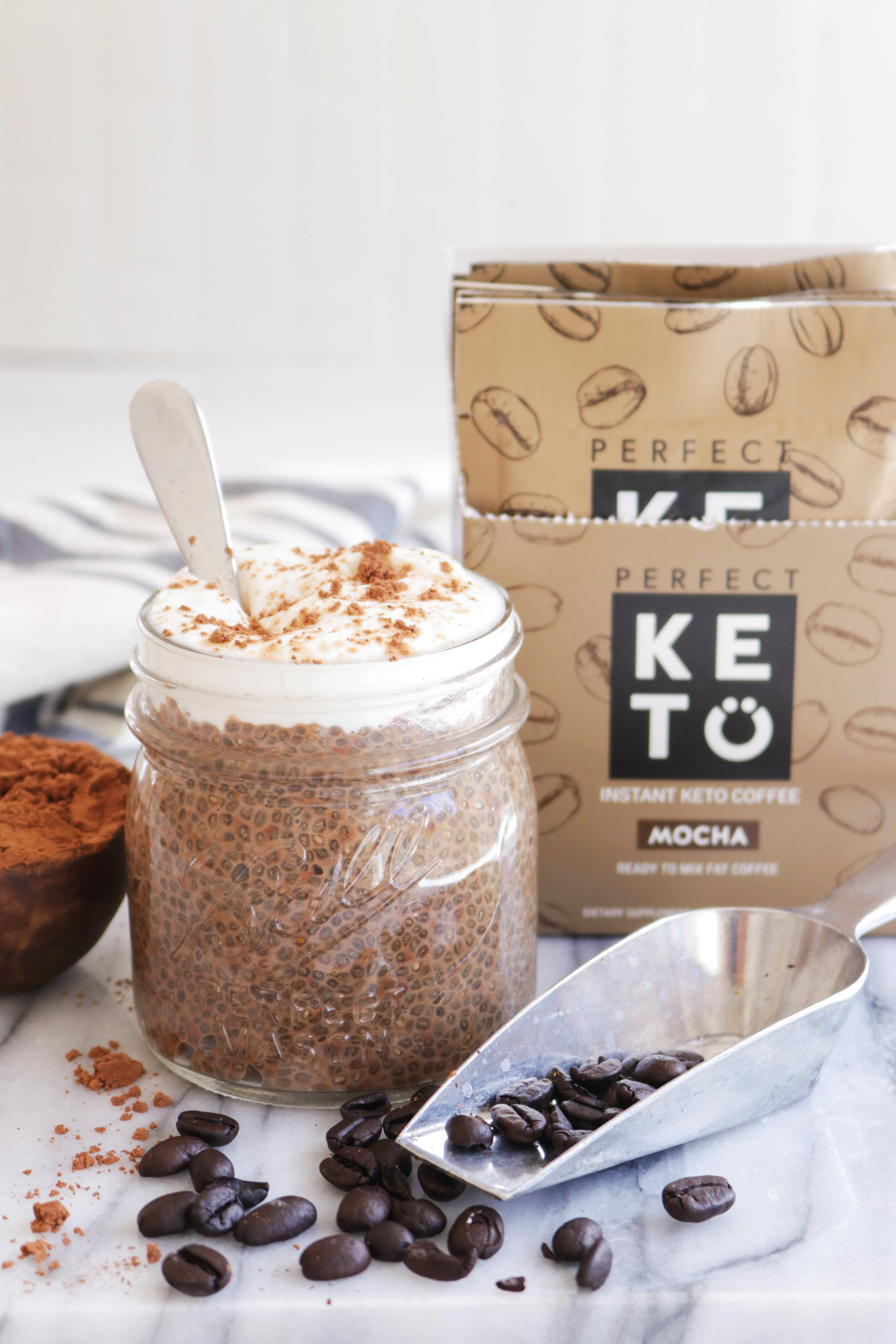 3-Ingredient Keto Mocha Chia Pudding