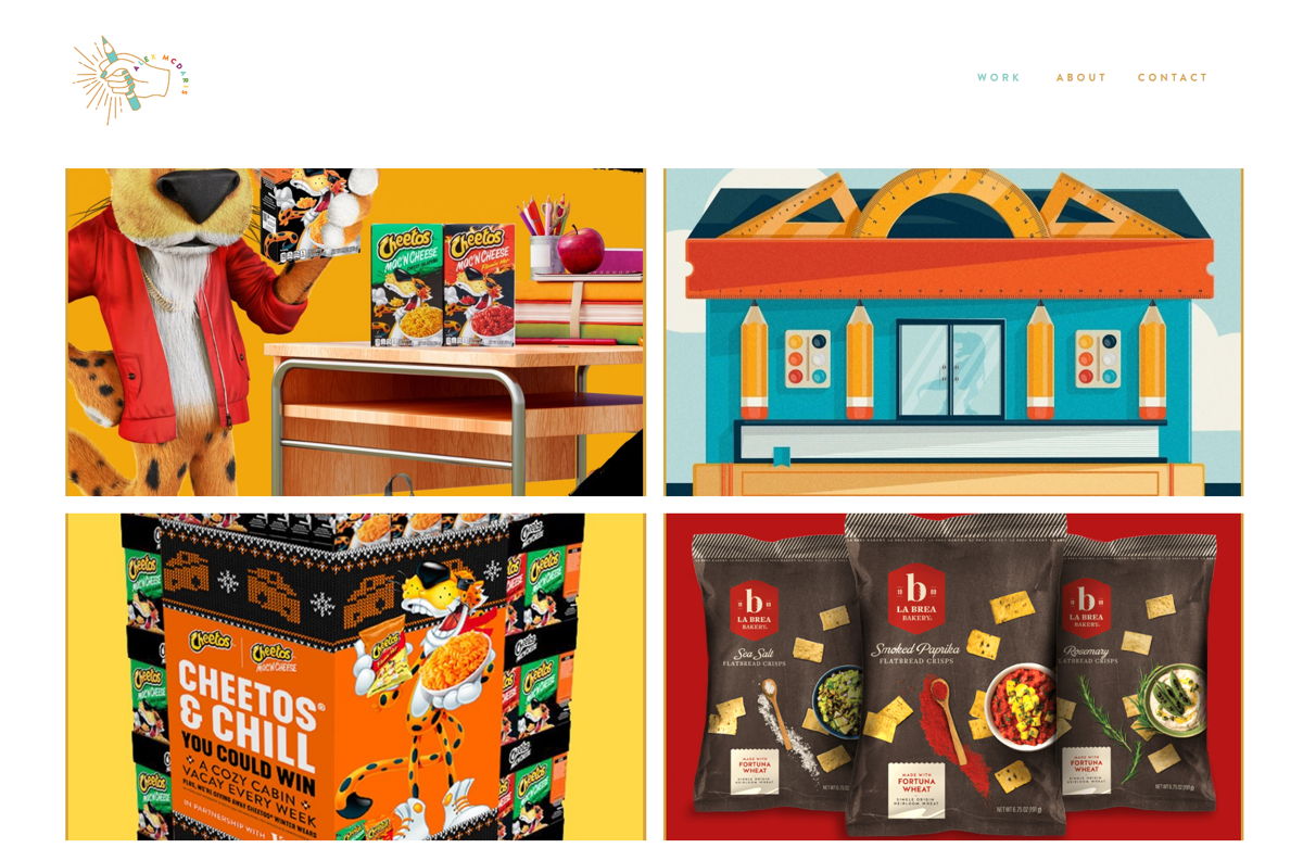 Screenshot of Alex McDaris, from the squarespace portfolio examples collection.