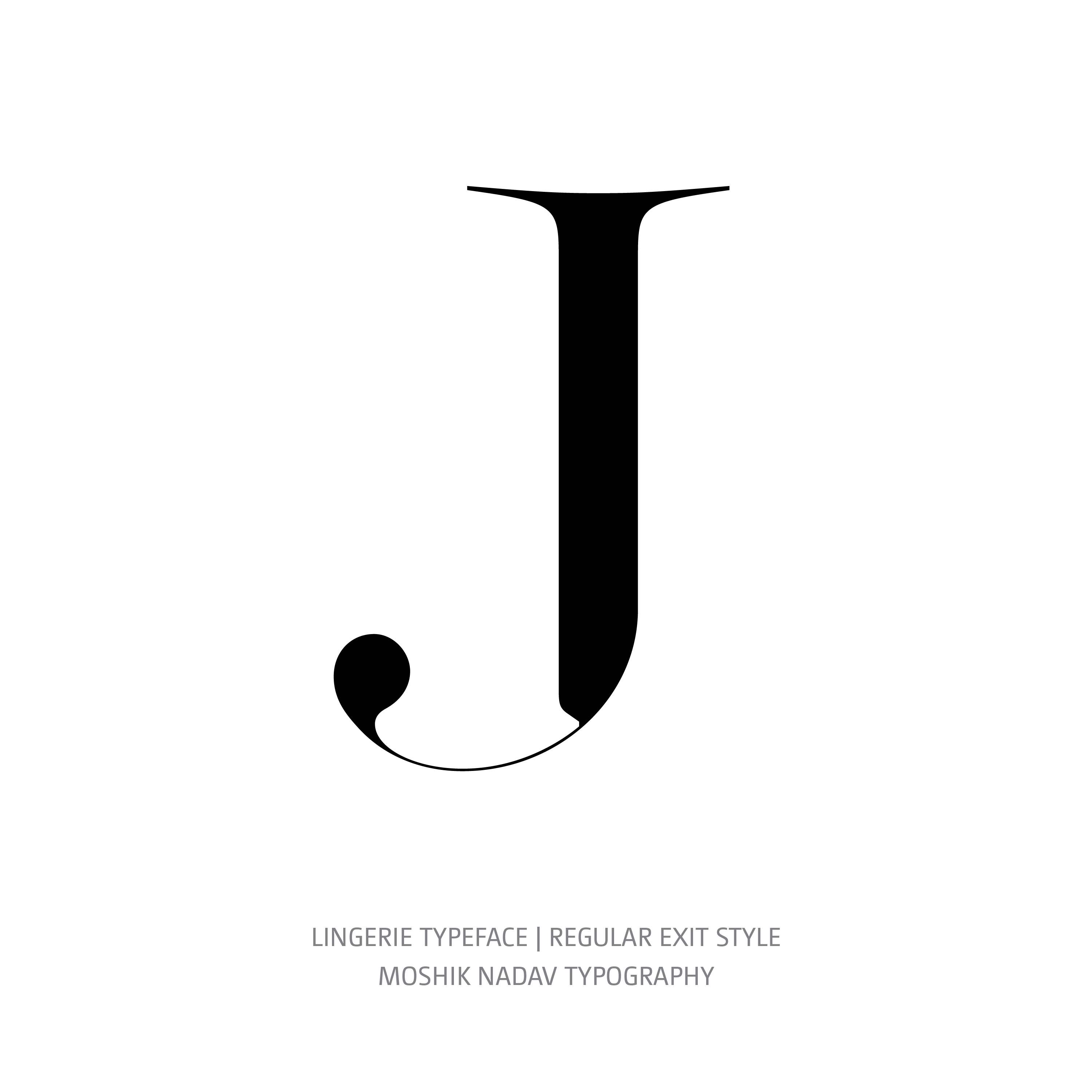 Lingerie Typeface Regular Exit J