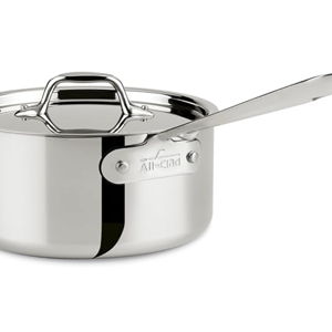 All-Clad D3 3-Ply Stainless Steel Sauce Pan with Lid 3 Quart