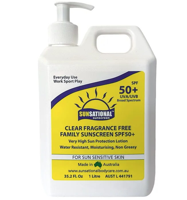 Sunsational Sunscreen - Fragrance free 1L 50+