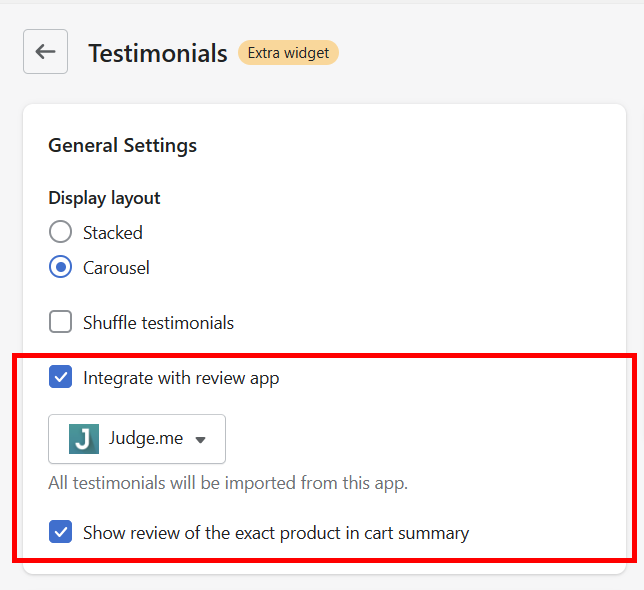 Select review sync and product-specific display settings
