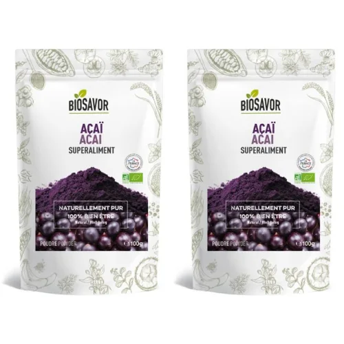 Açai bio en poudre - Lot de 2