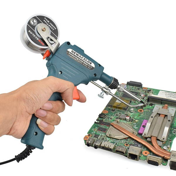 Soldering iron with automatic feed