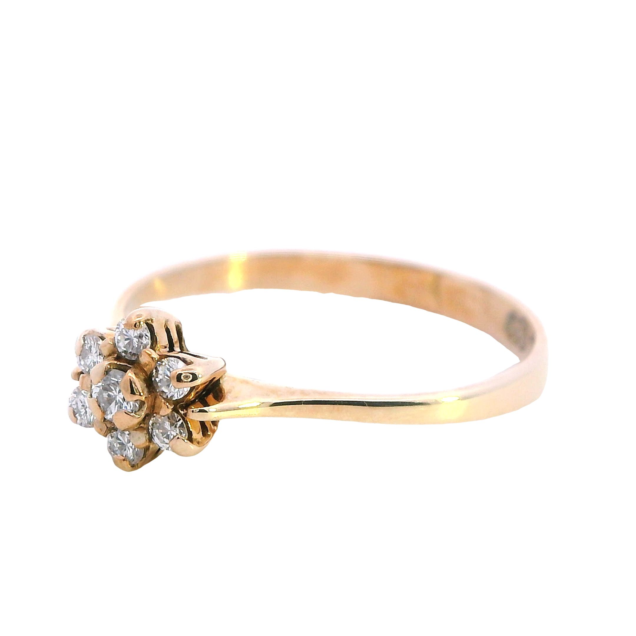 Delicate Diamond Cluster Glow Ring - Image 3