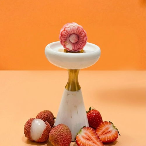 Lychee Strawberry Truffle Snowskin Mooncake