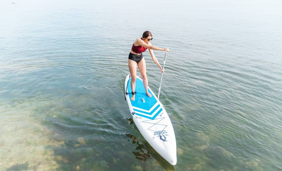 Funwater blow up stand up paddleboard for surfing and racing has good quality in SUP boards