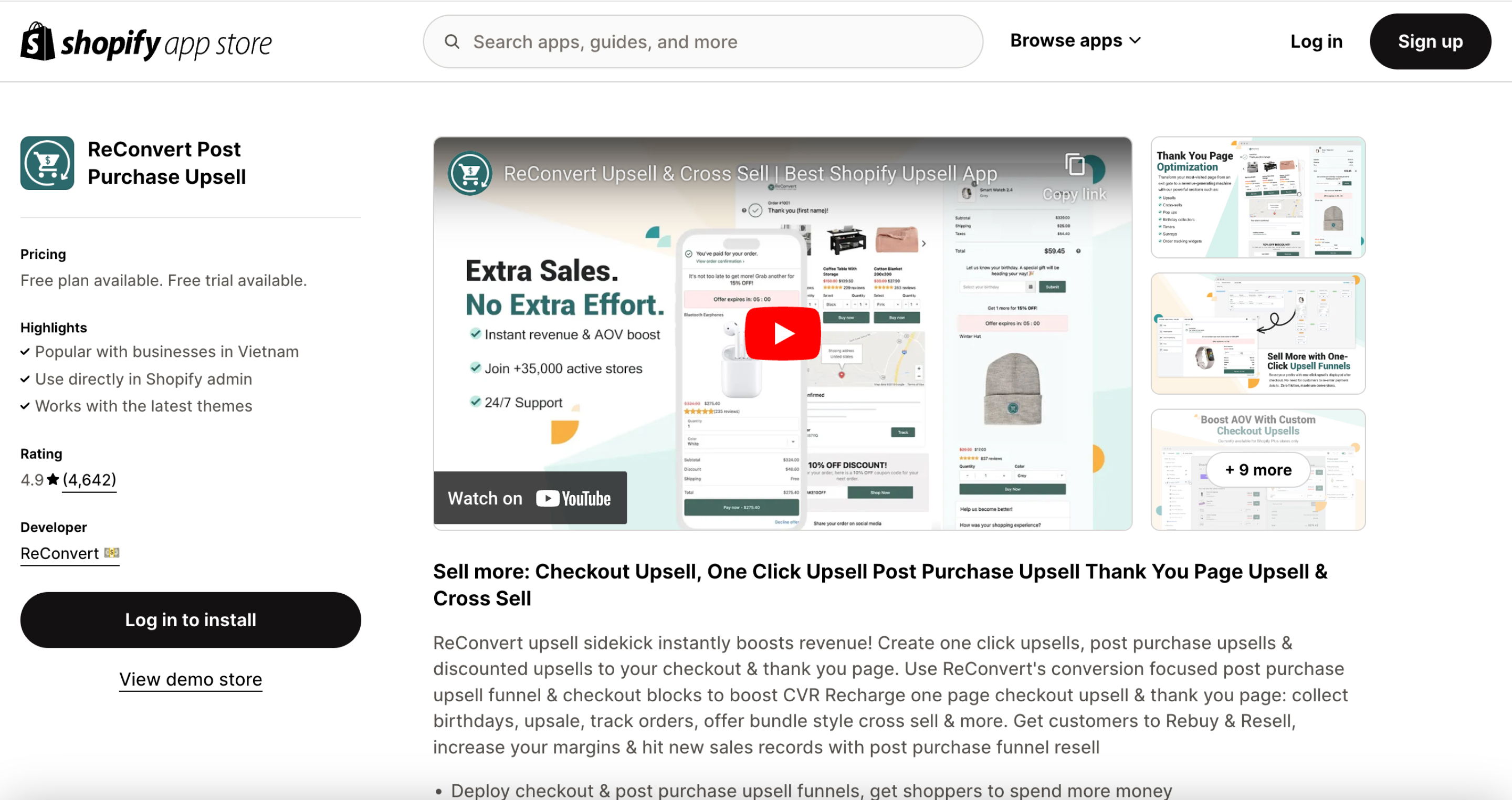 ReConvert Post Purchase Upsell