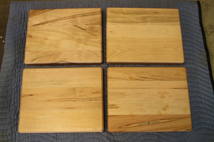 Mapleshade 12"x15"x2" Natural Maple Platforms with Blac...