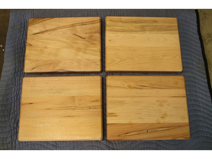 Mapleshade 12"x15"x2" Natural Maple Platforms with Black Isoblock 1s