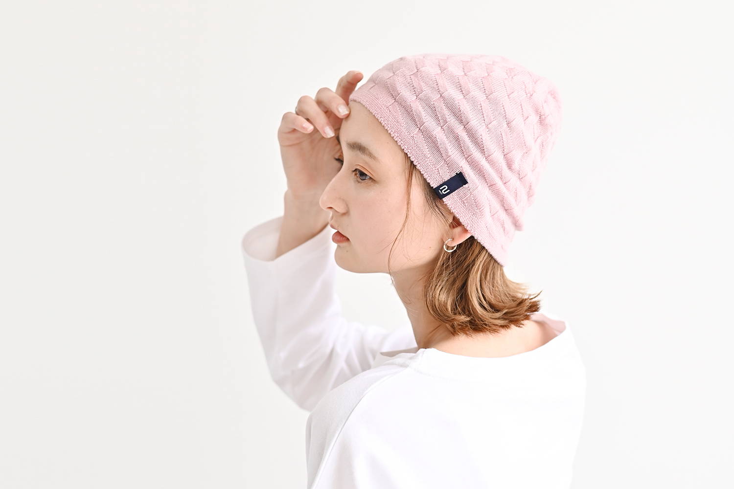 ノグチニット 1年を通して使える オーガニックコットンの 薄手ビーニー