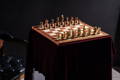 Jeu d'échecs en bois, l'échiquier