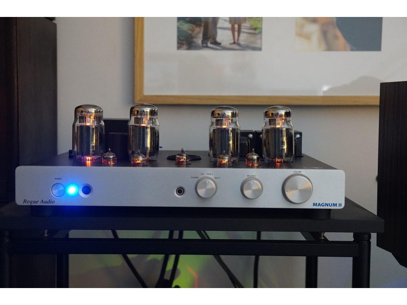 Rogue Audio Cronus Magnum II Tube Integrated Amplifier Silver W/Tube Cage