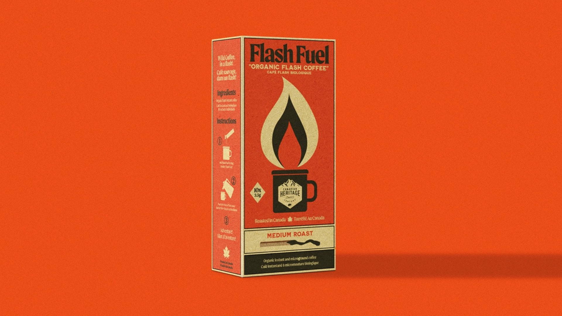Featured image for Instant Coffee Brand Flash Fuel Gets An Adventurous Design Inspired By Vintage Camping Gear