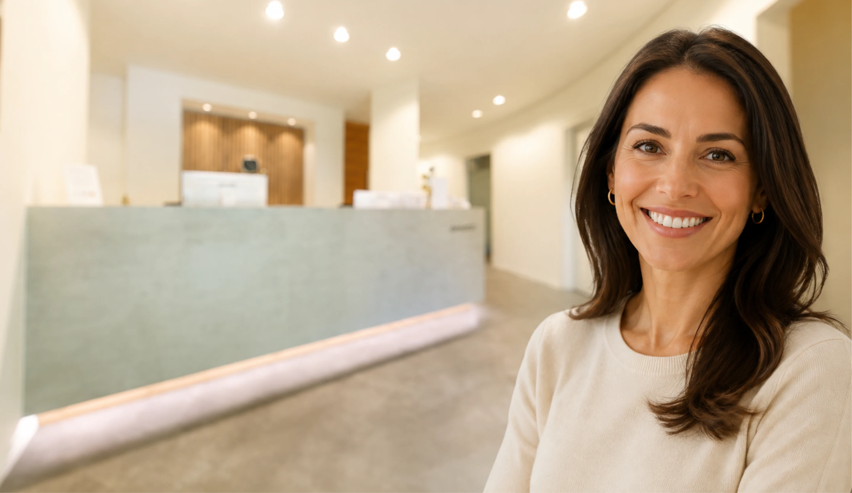 happy woman smiling