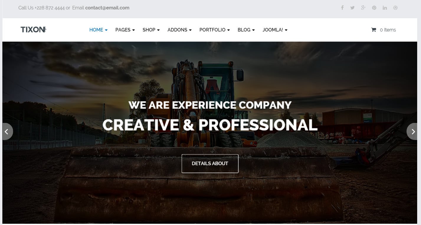 Tixon - премиум шаблон для CMS Joomla
