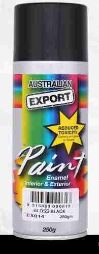 Aussie Export Spray Paint Gloss Black Export 250gm