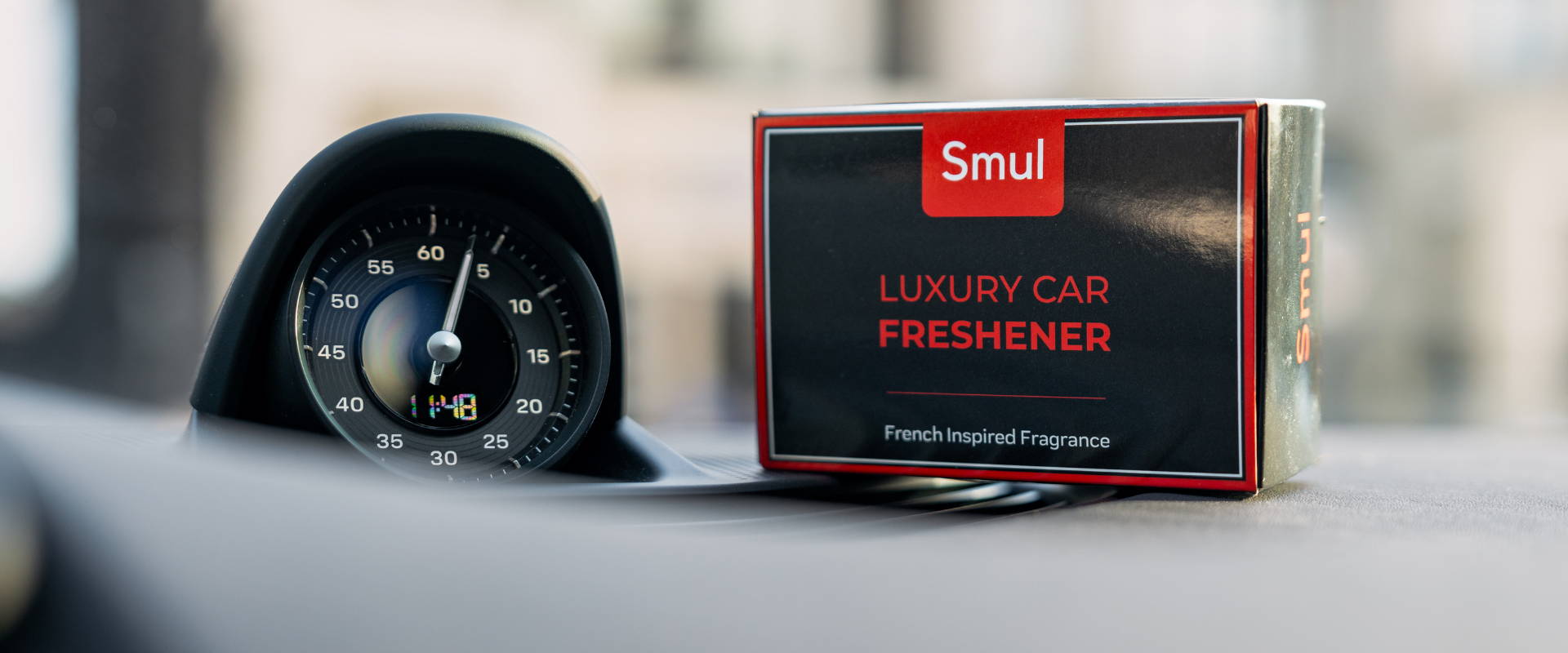 Premium car air freshener system inside luxury car