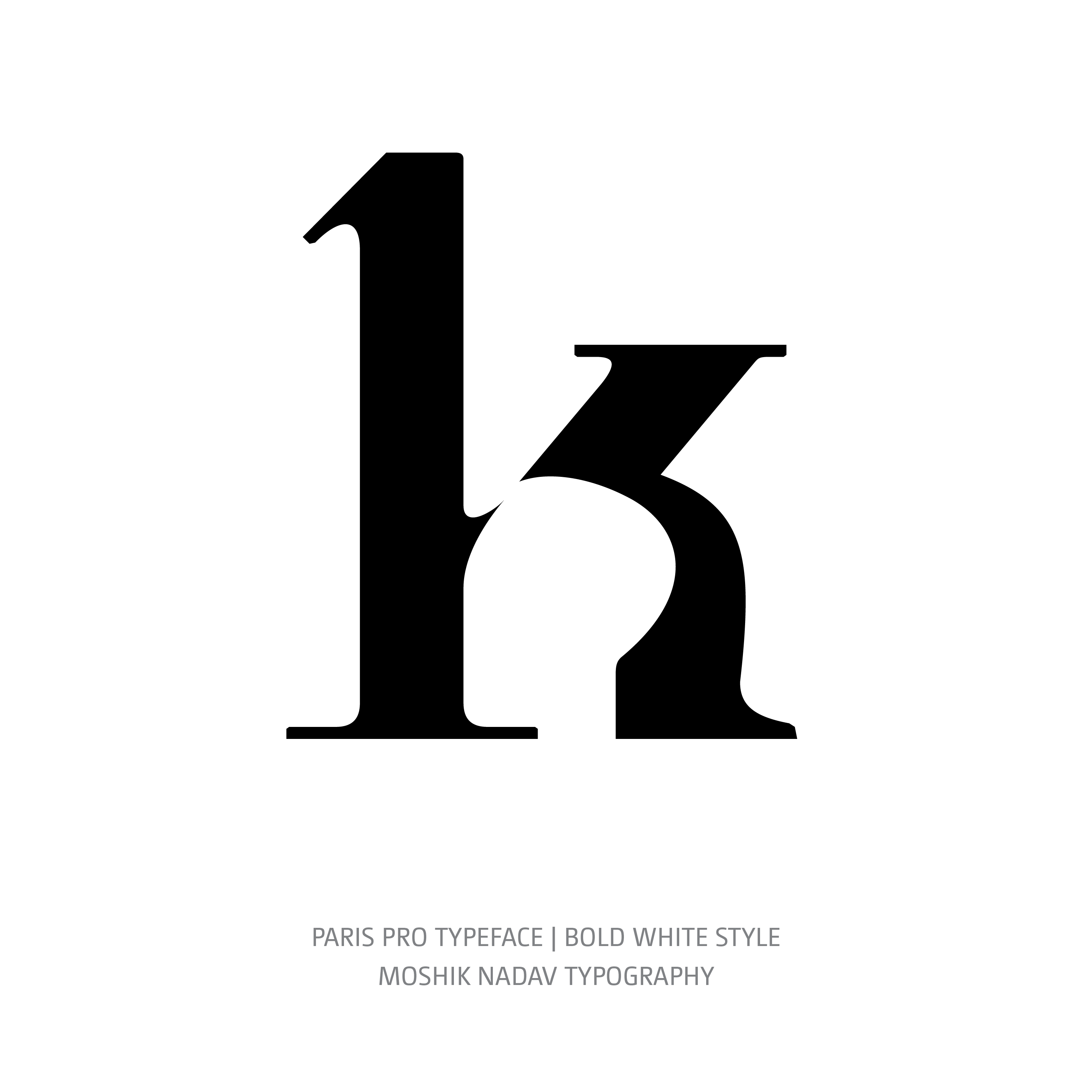 Paris Pro Typeface Bold White k