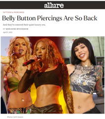 Why diamond belly piercings are so back, Pobjoy Diamonds