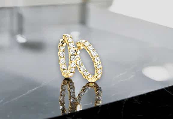 Shop diamond and gold earrings - Pobjoy Diamonds