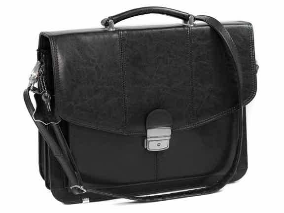 Herren Leder Aktentasche Lehrertasche - BUVOLO